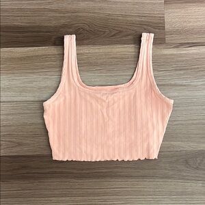 Aerie OFFLINE Peach Ribbed Crop Top